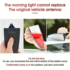 Solar Powered LED Flashing Shark Fin β Wireless Car Safety & Style Light