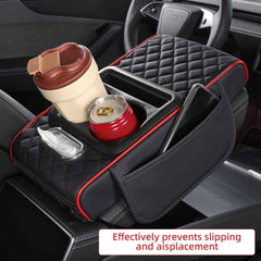 5 in 1 Premium Car Armrest Cushion with Cup Holder & Storage Organizer