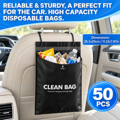 Car Hanging Trash Bags β Leak-Proof & Smell-Proof - 50 Pcs