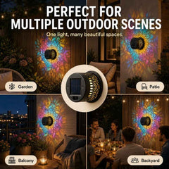Solar-Powered 7-Color Mandala Light β Waterproof Outdoor LED Garden Light