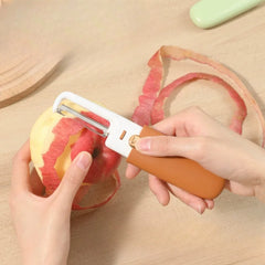 2-in-1 Fruit & Veggie Peeler & Cutting Knife – Perfect for Kitchen & Travel