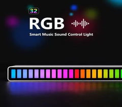 Rechargeable Smart RGB sound activated Rhythm Light Bar (Size 181 mm x 16 mm)