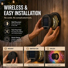 Solar-Powered 7-Color Mandala Light – Waterproof Outdoor LED Garden Light