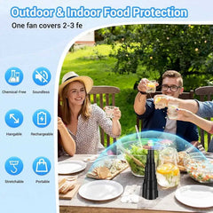 Rechargeable Automatic Fly Repellent Fan – Great for Picnics & Outdoor Dining