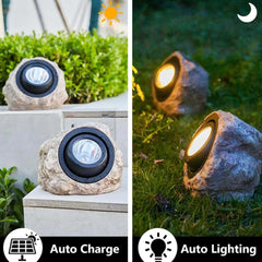 Solar Rock 3W LED Garden Light – Weatherproof Outdoor Stone Light