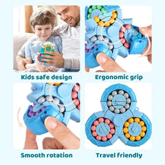 Magical Bean Speed Spin Puzzle – Rotating Stress Relief & Focus Fidget Toy