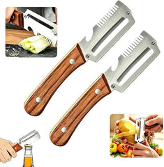 3-in-1 Premium Stainless Steel Vegetable Peeler with Bottle Opener