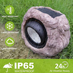 Solar Rock 3W LED Garden Light – Weatherproof Outdoor Stone Light
